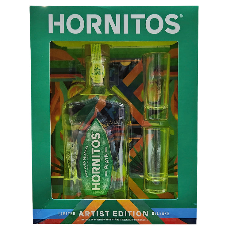 Hornitos Limited Artist Edition Release Gift Set Plata Tequila 750ml
