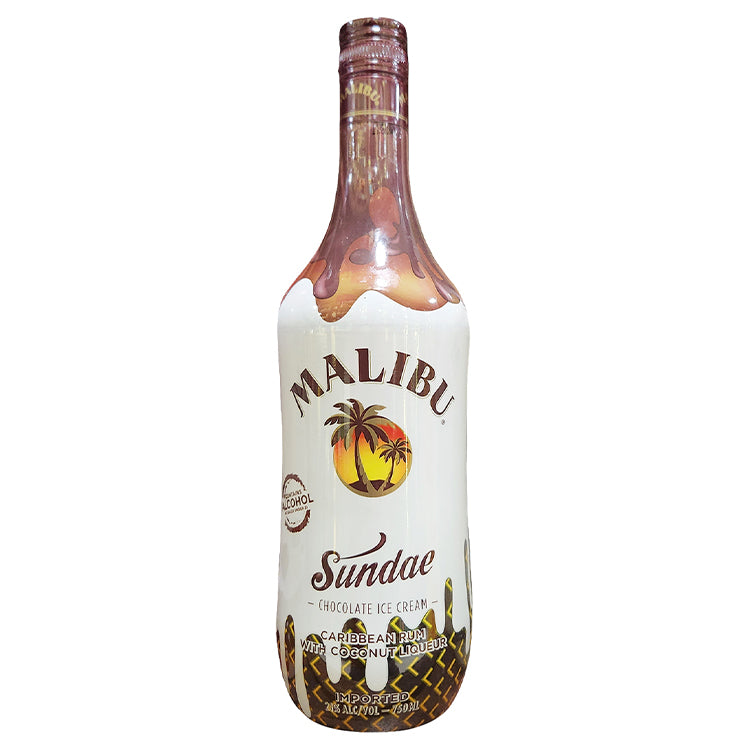 Malibu Sundae Chocolate Ice Cream Coconut Rum 750ml Liquor Freight