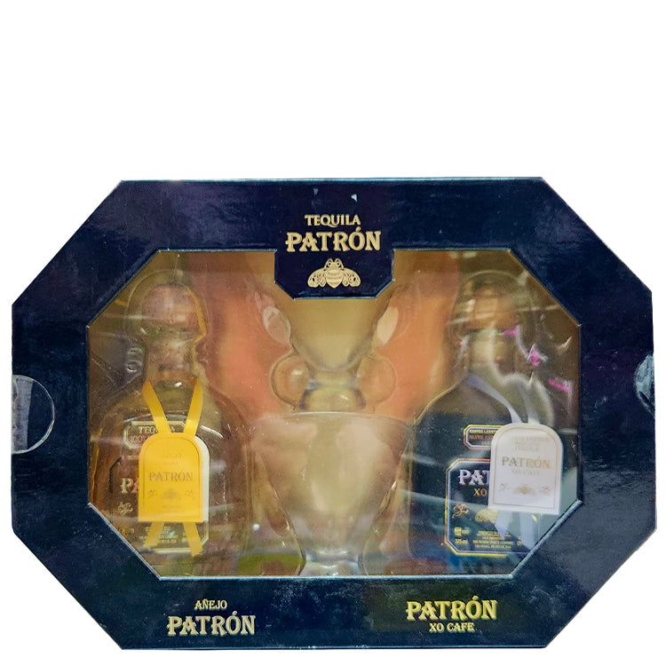 Patron Xo Cafe & Anejo Tequila Glass Gift Set - 375ml – Liquor Freight