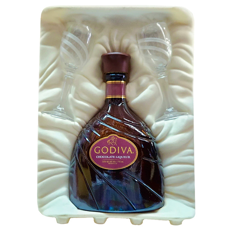 Godiva Chocolate Glass Gift Set Liqueur - 750ml – Liquor Freight
