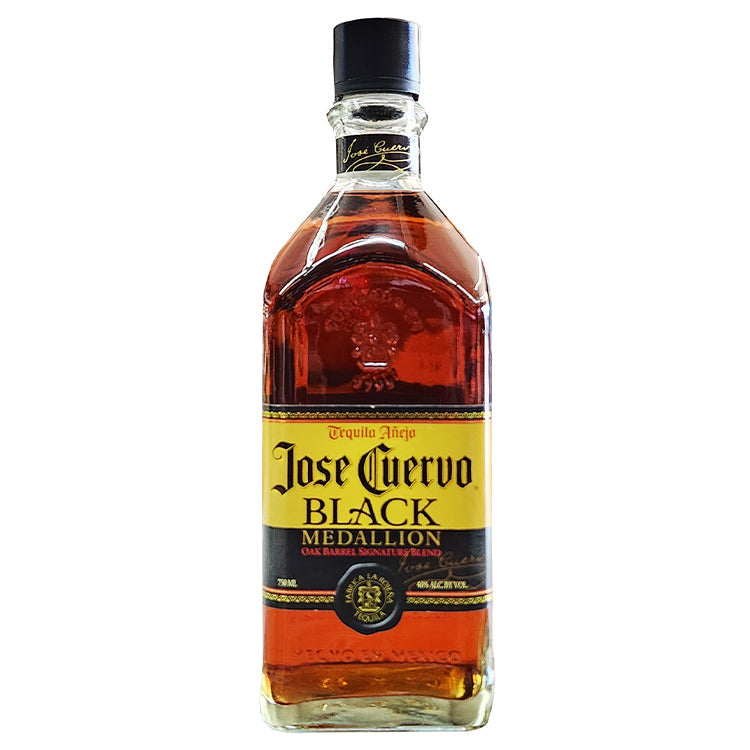 Jose Cuervo Black Medallion Anejo Tequila 1 liter Liquor Freight