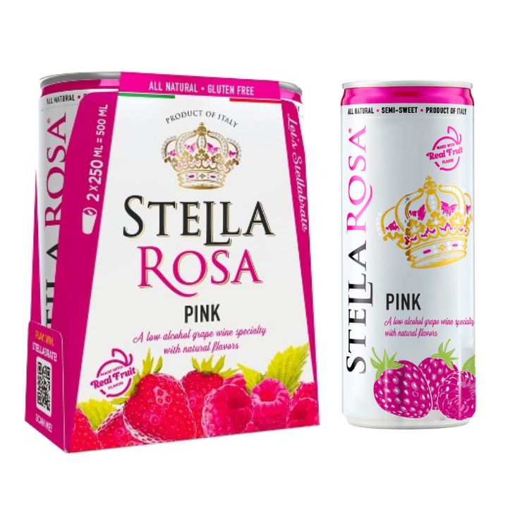 Stella Rosa Raspberry Stella Rosa Pink Cans - 250ml x 2 – Liquor Freight